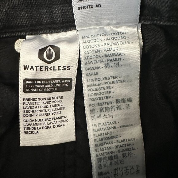 Levi's Ribcage Straight Ankle Jeans High Rise Charcoal Black Women's 28 28x27 - Picture 8 of 9